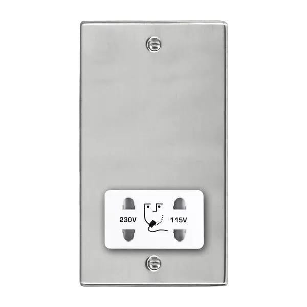 Hart SS Shaver Dual Volt Socket WH