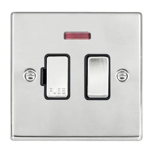 Hart SS 13A DP Fused Spur+N SS/BL