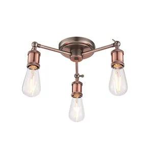 Endon Lighting Hal 3lt semi flush - Endon Lighting Hal 3lt semi flush