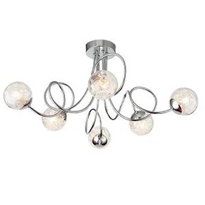 Endon Lighting Auria 6lt semi flush - Endon Lighting Auria 6lt semi flush