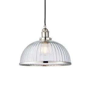 Endon Lighting Hansen Ribbed Pendant - Endon Lighting Hansen Ribbed Pendant