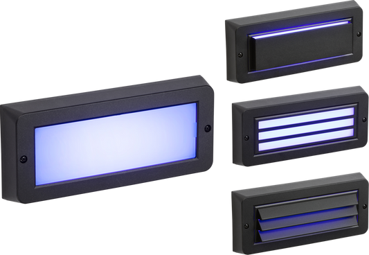 brick lights 230V IP65 5W Blue LED Surface Mount Brick light - Black - brick lights 230V IP65 5W Blue LED Surface Mount Brick light - Black