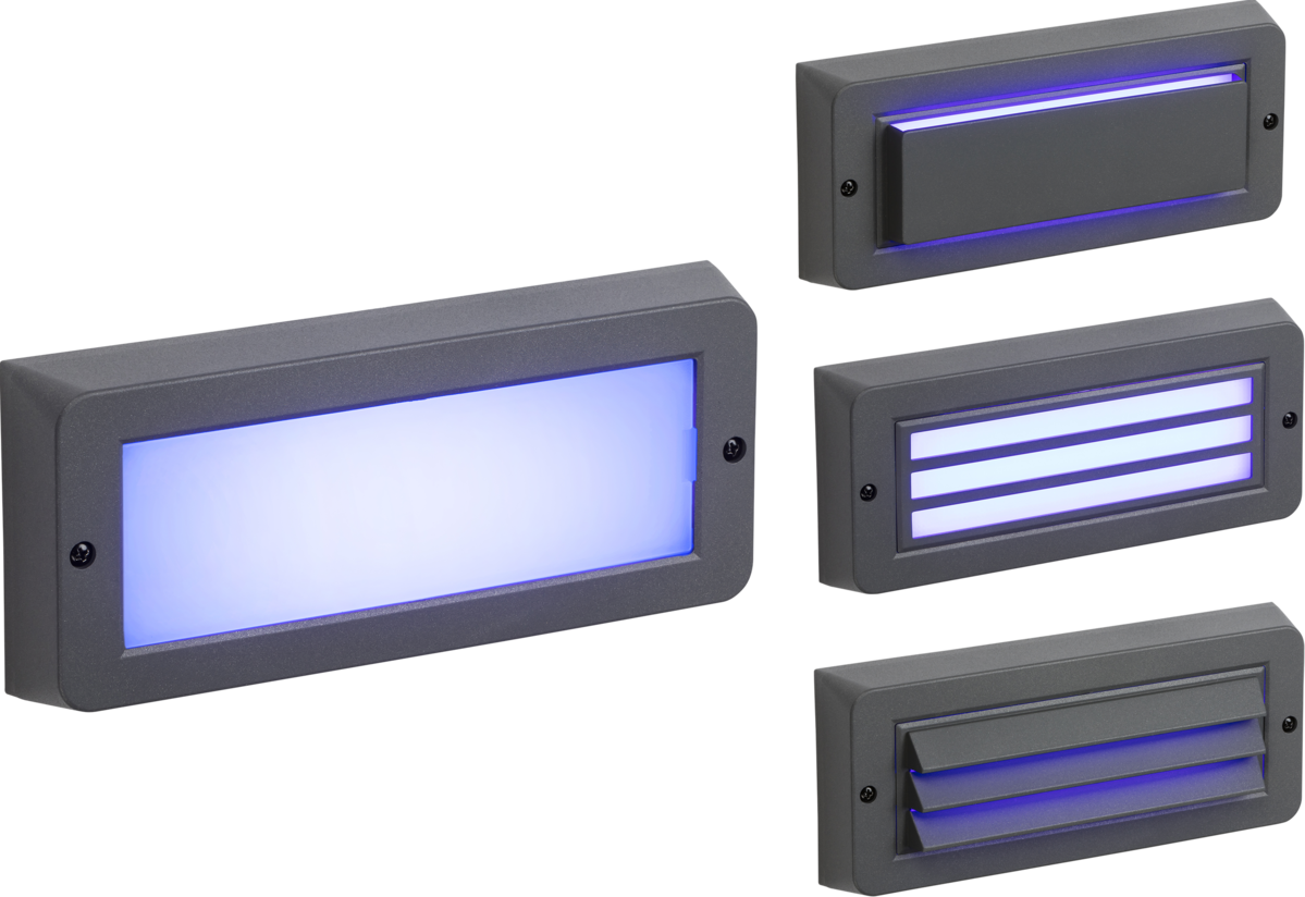 brick lights 230V IP65 5W Blue LED Surface Mount Brick light - Grey - brick lights 230V IP65 5W Blue LED Surface Mount Brick light - Grey