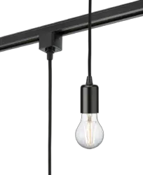 ml track light 230V 1.8M E27 Contemporary Track Pendant - Black - ml track light 230V 1.8M E27 Contemporary Track Pendant - Black