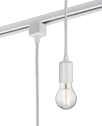 ml track light 230V 1.8M E27 Contemporary Track Pendant - White - ml track light 230V 1.8M E27 Contemporary Track Pendant - White