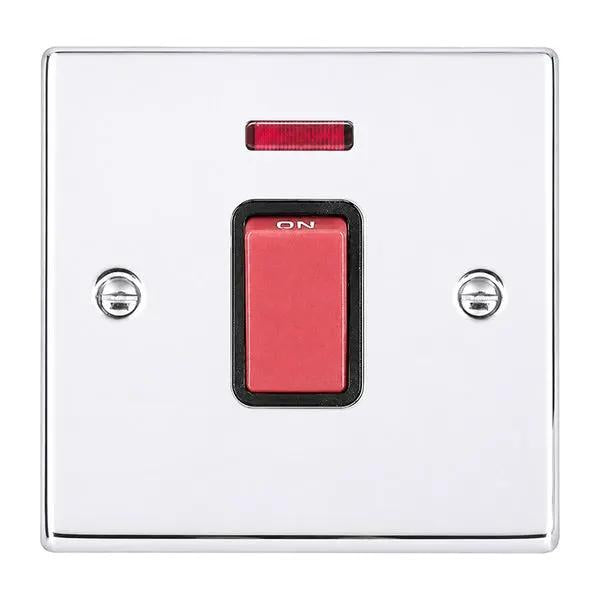 Hart BC 1g 45A Double Pole+N Red Rkr/BL