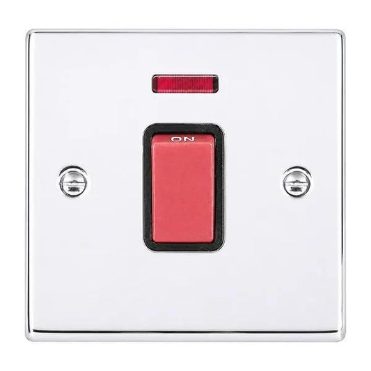 Hart BC 1g 45A Double Pole+N Red Rkr/BL