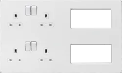 ml matt white Combination Plate - Matt White with White Insert - Electrical ml matt white Combination Plate - Matt White with White Insert Electrical