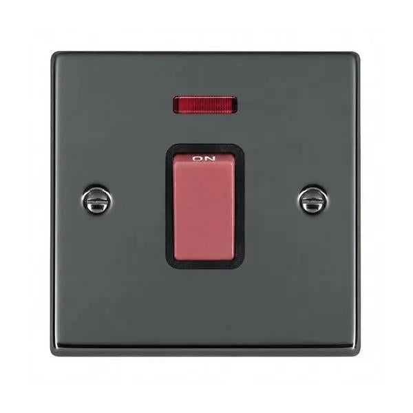 Hart BK 1g 45A Double Pole+N Red Rkr/BL