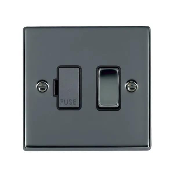 Hart BK 1g 13A DP Fused Spur BK/BL