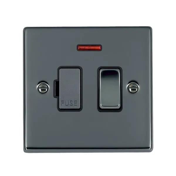 Hart BK 13A DP Fused Spur+N BK/BL