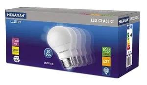 MEGAMAN 9.6W Classic Lamp E27 2700K Pack 10 - MEGAMAN 9.6W Classic Lamp E27 2700K Pack 10