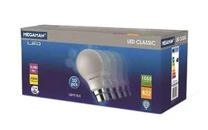 MEGAMAN 9W Classic Lamp B22 2700K Pack 10 - MEGAMAN 9W Classic Lamp B22 2700K Pack 10