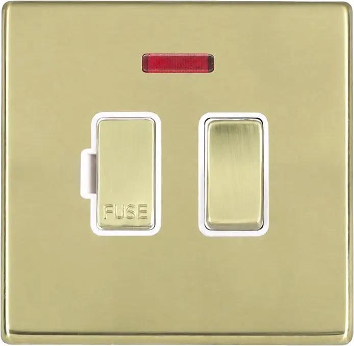 Hart G2 PB 13A DP Fused Spur+N PB/WH