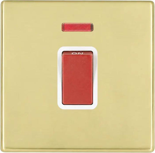 Hart G2 SB 1g 45A Dbl Pole+N Red Rkr/WH