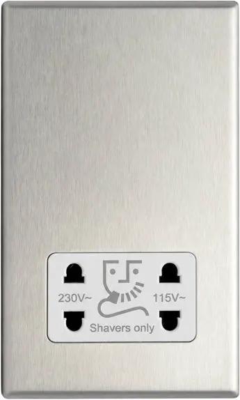 Hart G2 SS Shaver Dual Volt Socket WH