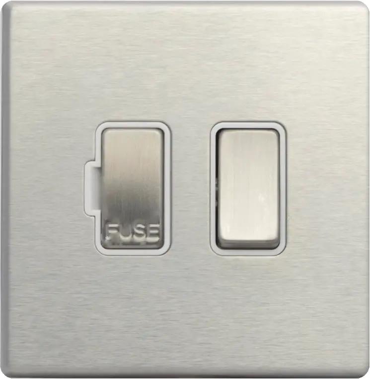 Hart G2 SS 1g 13A DP Fused Spur SS/WH