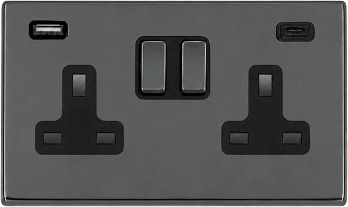 Hart G2 BK DP SS2+USB+USB C BK/BL