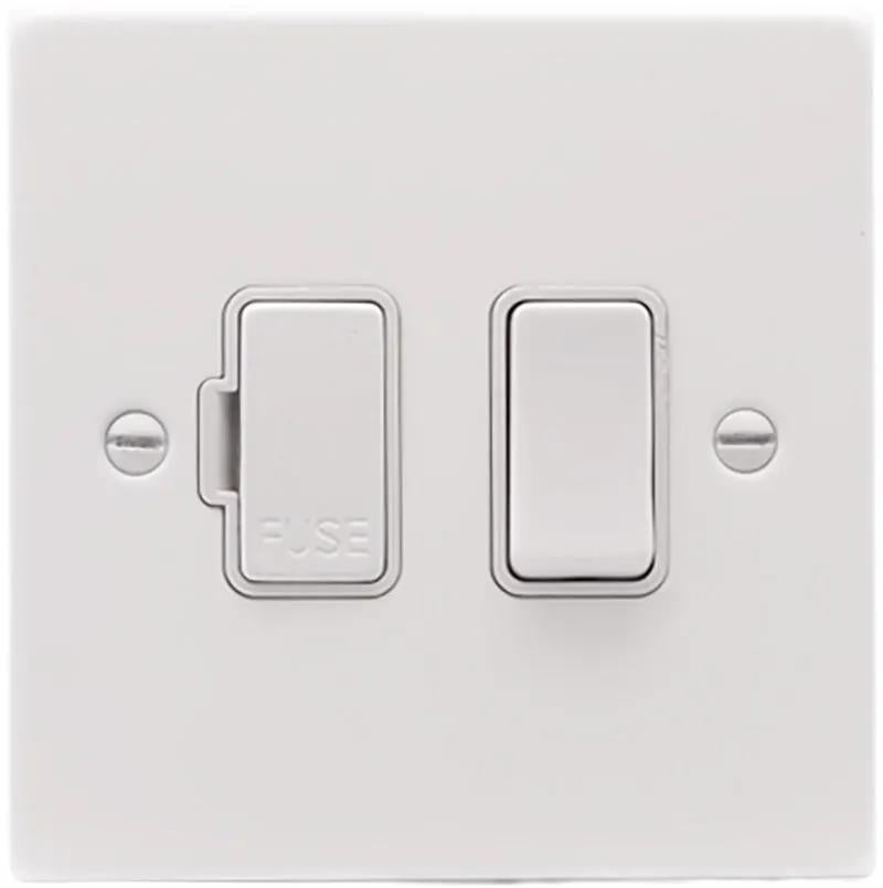Hart MW 1g 13A DP Fused Spur WH/WH