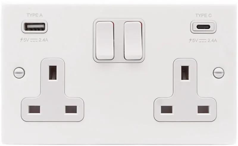 Hart MW DP SS2+USB+USB C WH/WH