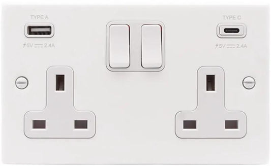 Hart MW DP SS2+USB+USB C WH/WH