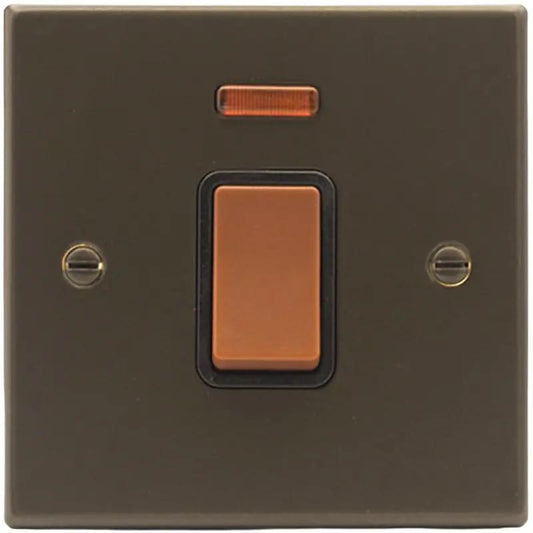 Hart RB 1g 45A Double Pole+N Red Rkr/BL