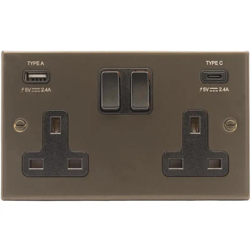 Hart Rich Brz DP SS2+USB+USB C BL/BL