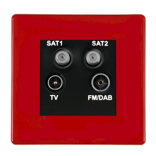 HCFX Col Red Non-Isolated TV+FM+2XSAT BL