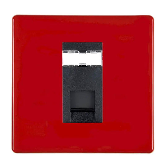 HCFX Col Red 1g RJ45 CAT5E Unshield BL