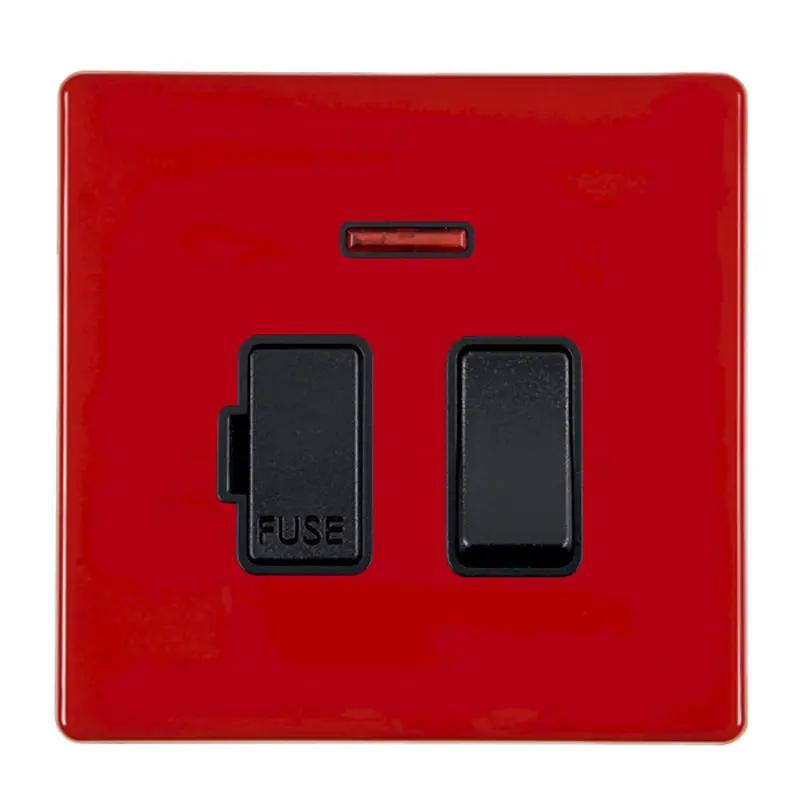 HCFX Col Red 13A DP Fused Spur+N BL/BL
