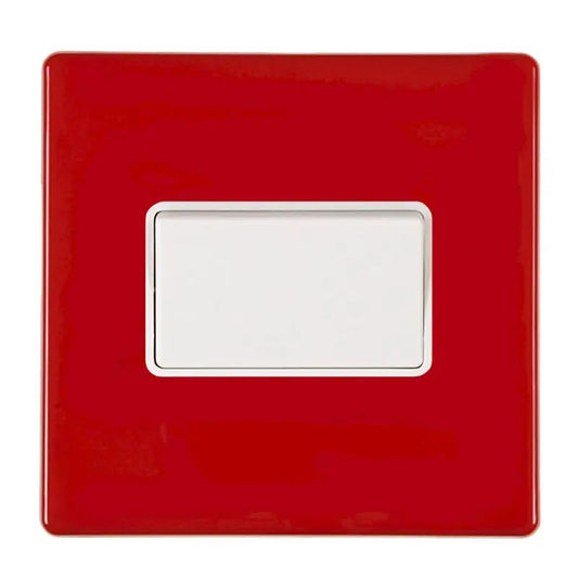 HCFX Col Red 10A Triple Pole Rkr WH/WH