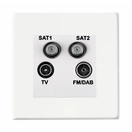 HCFX COL WH Non-Isolated TV+FM+2XSAT WH