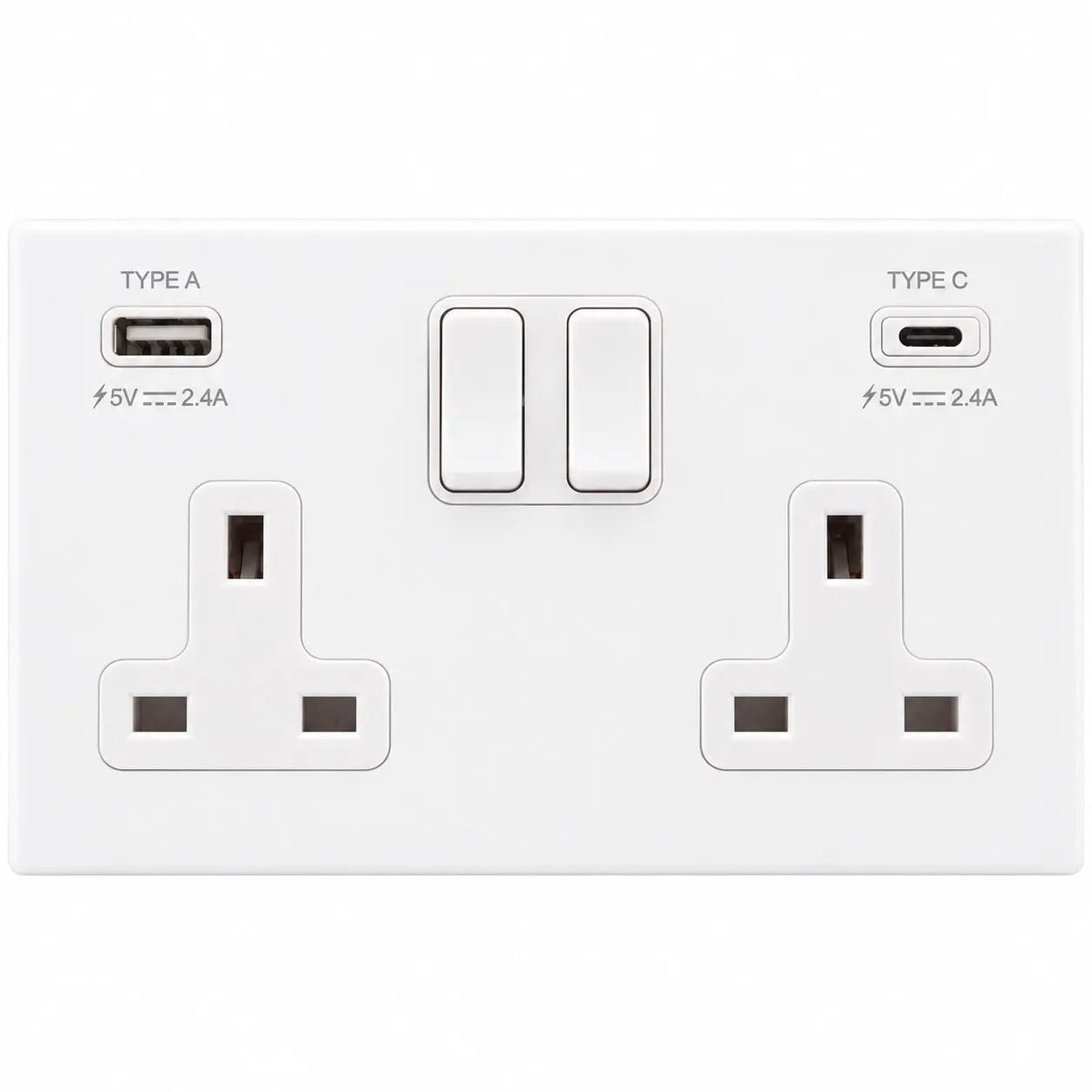 HCFX COL WH DP SS2+USB+USB C WH/WH