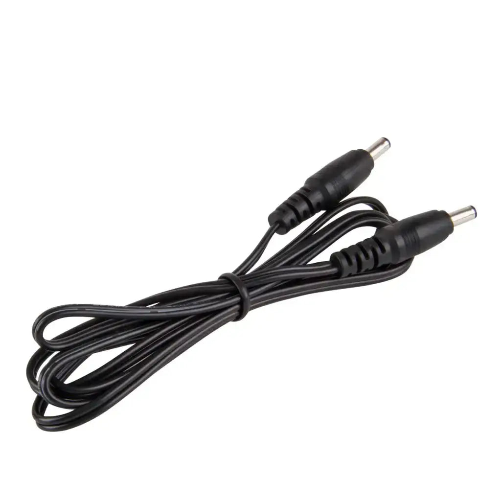 Black DC power extension cable for LED lighting and electrical accessories