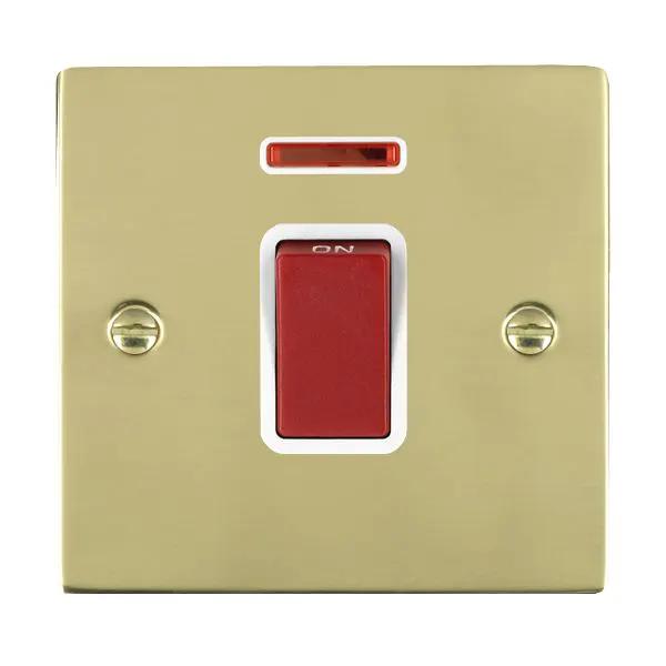 Shr PB 1g 45A Double Pole+N Red Rkr/WH