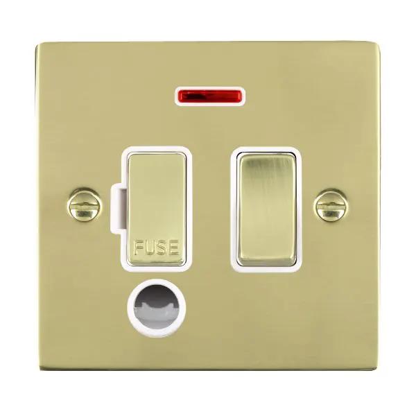 Sher PB 13A DP Fuse SP+N+CO PB/WH