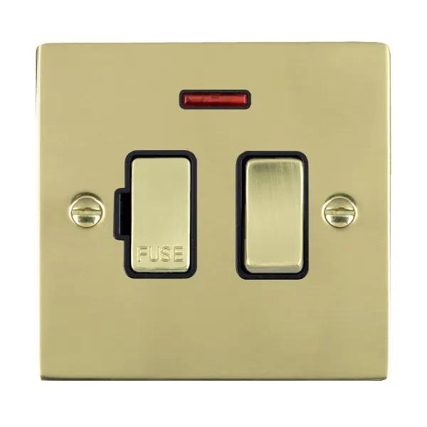 Shr PB 13A DP Fused Spur+N PB/BL