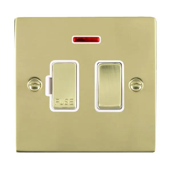 Shr PB 13A DP Fused Spur+N PB/WH