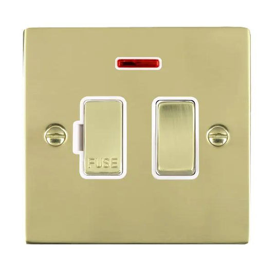 Sher PB 13A DP Fused Spur+N PB/WH