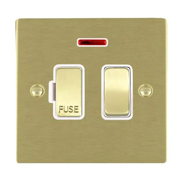 Shr SB 13A DP Fused Spur+N SB/WH