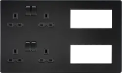 ml matt black Combination Plate - Matt Black with Black Insert - ml matt black Combination Plate - Matt Black with Black Insert