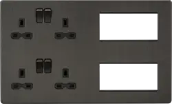 ml smoked bronze Combination Plate - Smoked Bronze with Black Insert - Electrical ml smoked bronze Combination Plate - Smoked Bronze with Black Insert Electrical