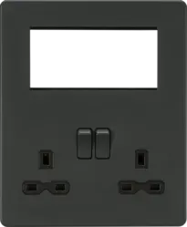 ml antricate Small Multimedia Combination Plate - Anthracite with Black Insert - ml antricate Small Multimedia Combination Plate - Anthracite with Black Insert
