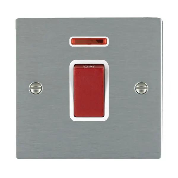 Shr SS 1g 45A Double Pole+N Red Rkr/WH