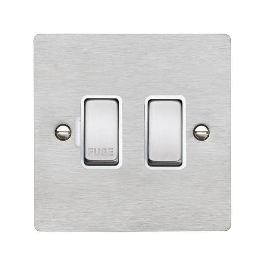 Sher SS 1g 13A DP Fused Spur SS/WH