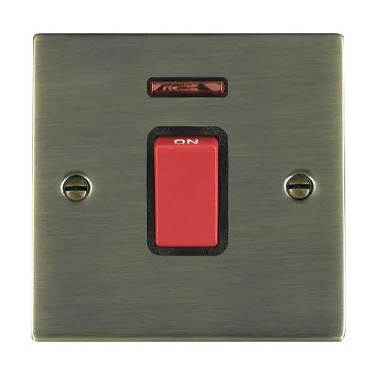 Sher AB 1g 45A Double Pole+N Red Rkr/BL