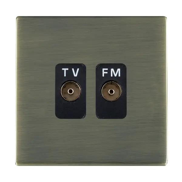 S-CFX AB Isolat TV/FM Diplex 1in/2out BL