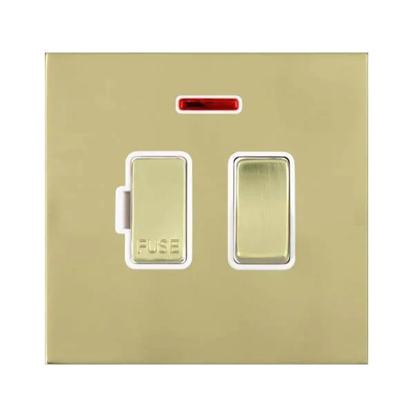 Shr G2 PB 13A DP Fused Spur+N PB/WH