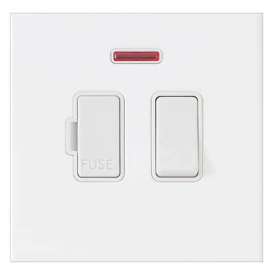 Sheer G2 MW 13A DP Fused Spur+N WH/WH