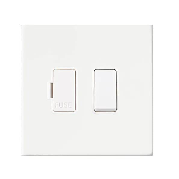 Shr G2 MW 1g 13A DP Fused Spur WH/WH